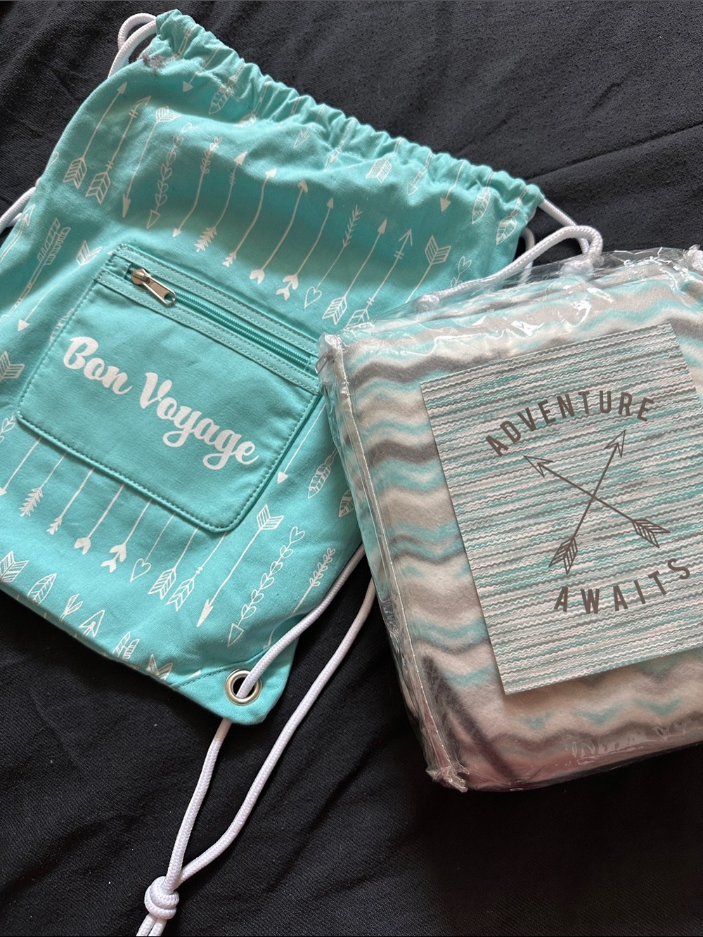 Aqua Drawstring Backpack - Kids Accessories Bag